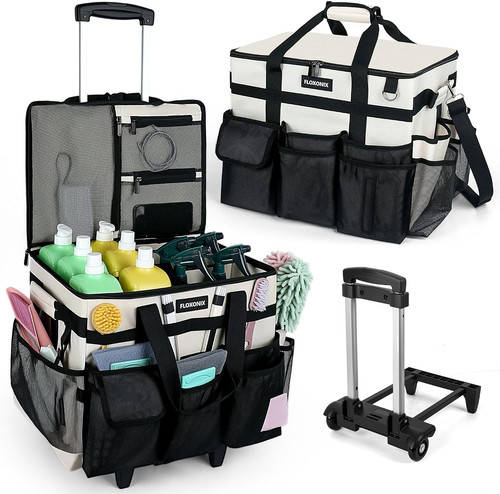 Beige rolling cleaning - rolling, caddy