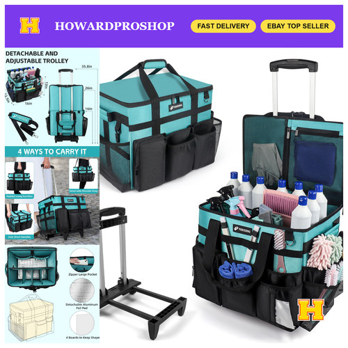 Large rolling cleaning caddy - rolling,