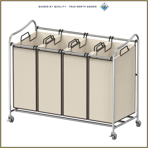 Modern rolling laundry cart - modern,